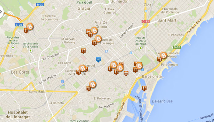 Tourist Zones Map barcelona Tourist Zones Map barcelona