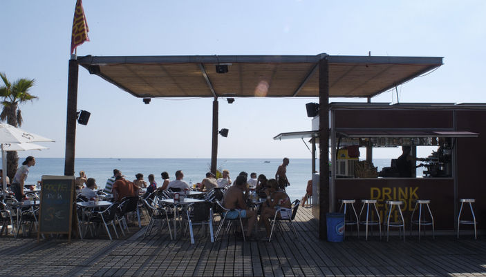 City visit of the district of Barceloneta in Barcelona City visit of the district of Barceloneta in Barcelona