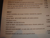 L'Imprevist - the menu L'Imprevist - the menu