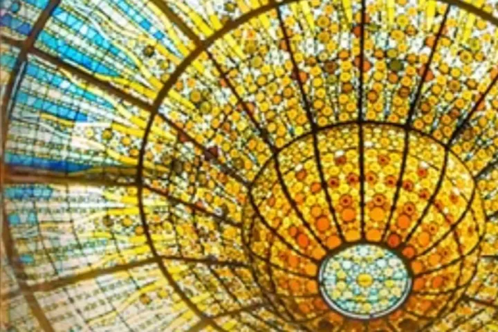 Palau de la Música Catalana - Das große Oberlichtfenster