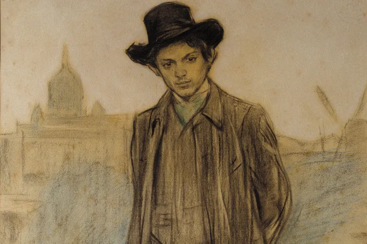 Ramon Casas, Portrait de Pablo Picasso, vers 1900 ( partie )