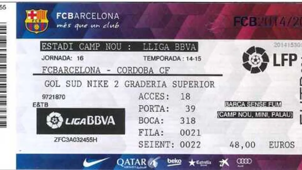 Accesso ai posti del Camp Nou
