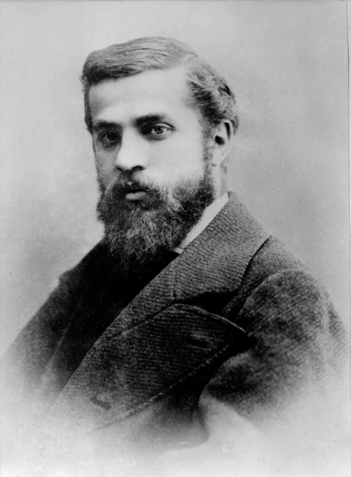 Porträtfotografie von Antoni Gaudí im Jahr 1878, im Alter von sechsundzwanzig Jahren